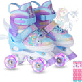 Girls Roller Skates for Kids Ages 3-12 Adjustable Light Up Fun