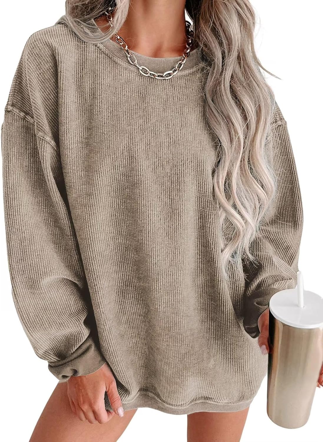 Women's Casual Corduroy Sweatshirts for Fall and Winter Style