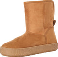 Women's Shearling Boot with Fold-Over Cuff - Warm Memory Foam