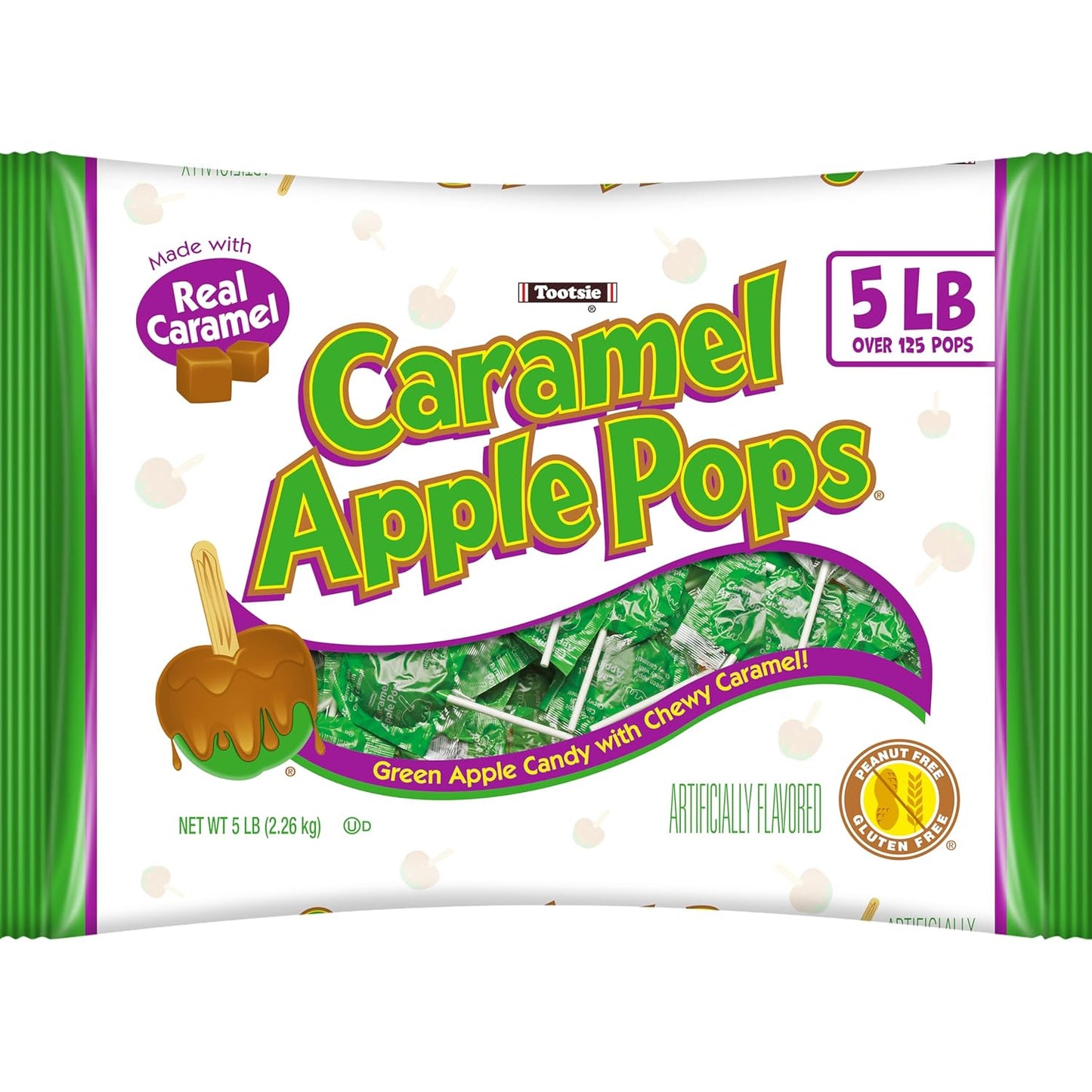 Tootsie Roll Caramel Apple Pops - Delicious Green Apple Treats