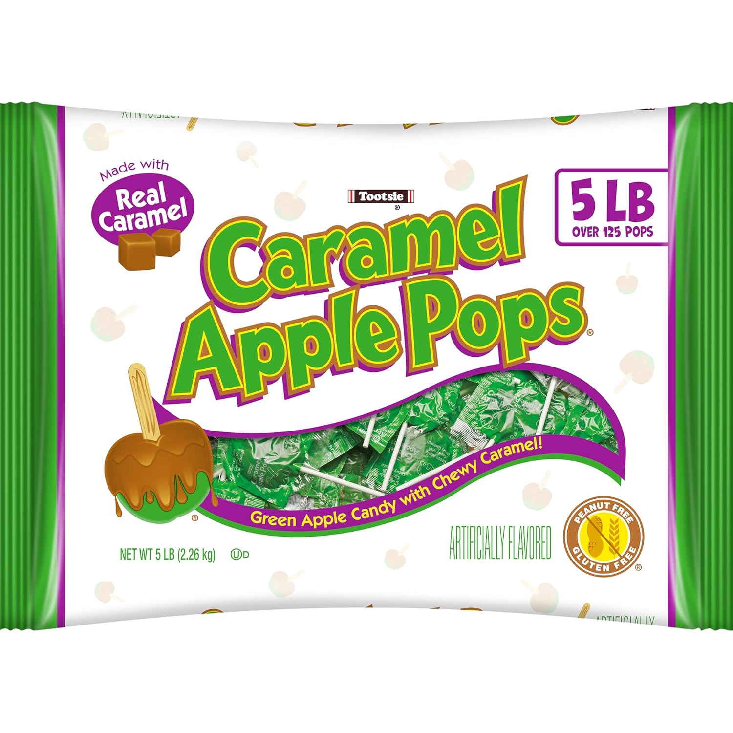 Tootsie Roll Caramel Apple Pops - Delicious Green Apple Treats