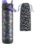 26 oz Halloween Insulated Water Bottle with Glow-in-the-Dark Skull