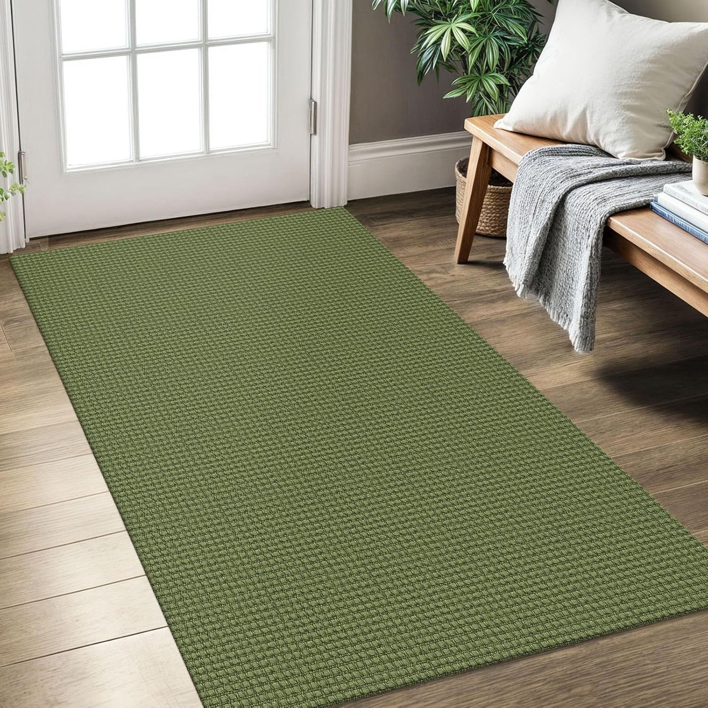 KOZYFLY 3x5 ft Washable Area Rug for Entryway and Kitchen