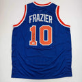 Autographed Walt Frazier New York Blue Basketball Jersey - PSA/DNA