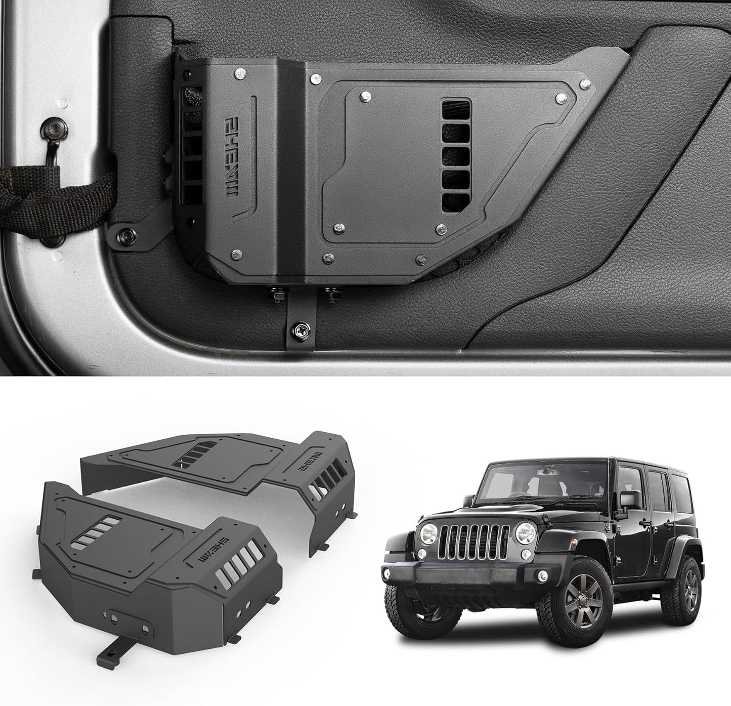 Metal Front Door Pocket Storage Box for 2018-2024 Jeep Wrangler
