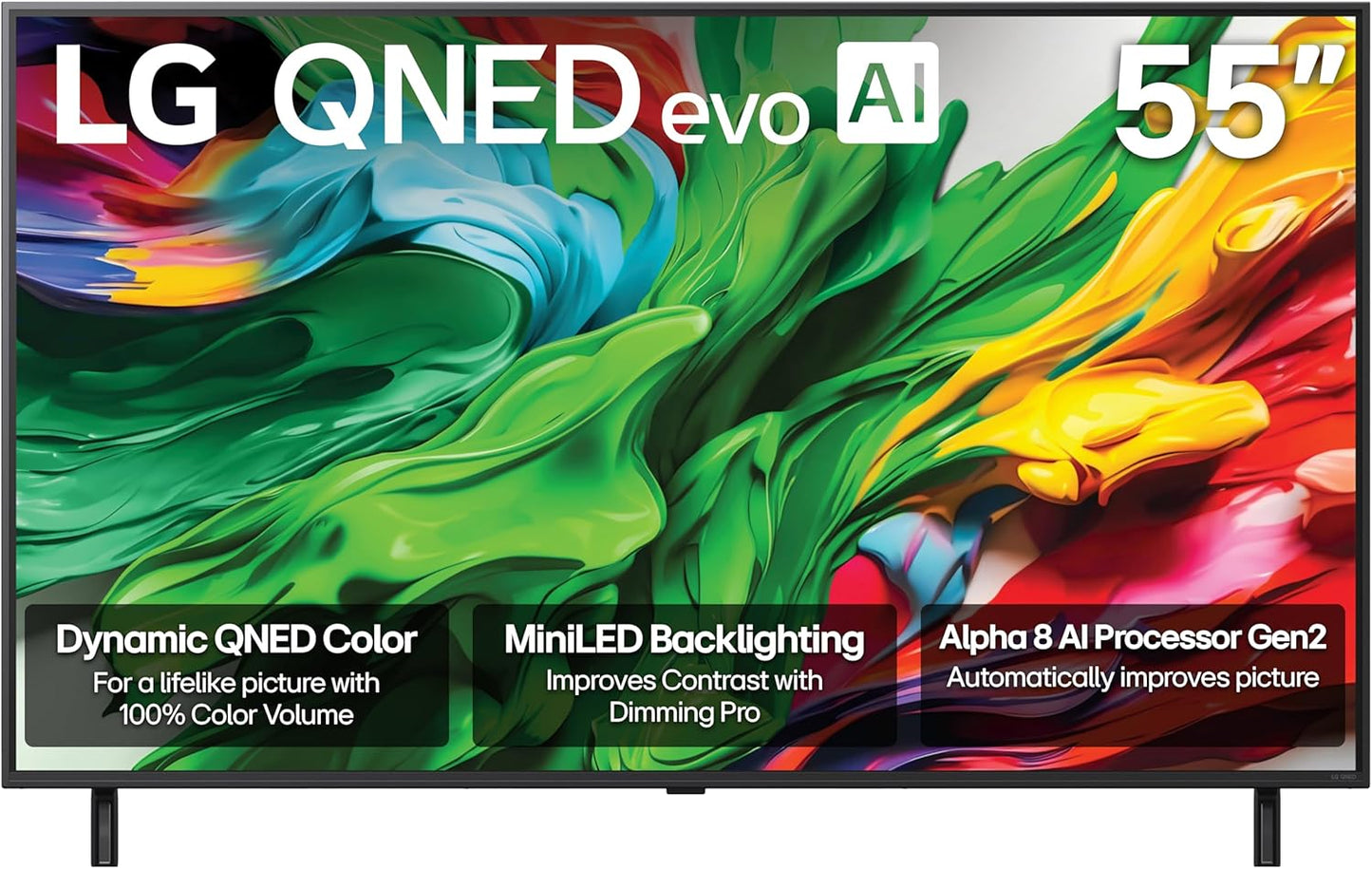 LG 55-Inch QNED evo Mini LED 4K Smart TV with AI Features