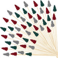 300 Christmas Cocktail Picks - Festive Plaid Skewers for Xmas Cheer!