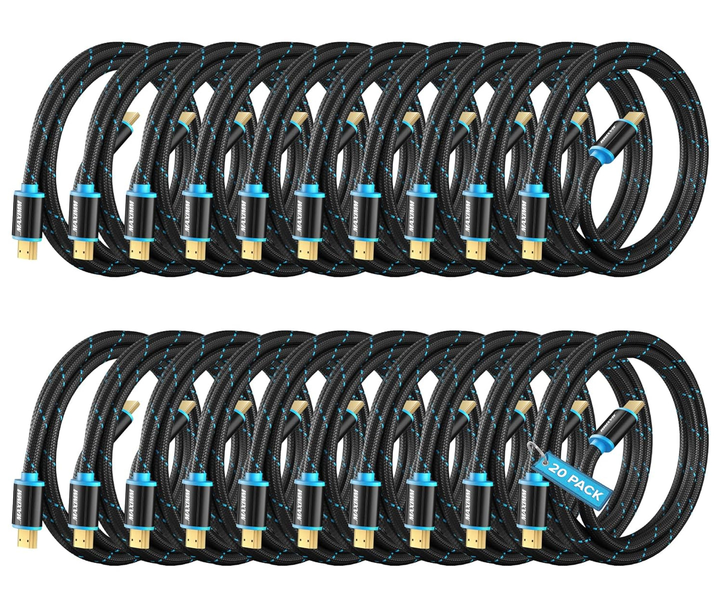 4K HDMI Cable Pack 3 Foot High Speed 20 Pack for Monitors