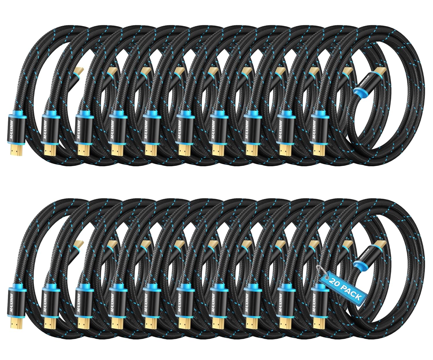 4K HDMI Cable Pack 3 Foot High Speed 20 Pack for Monitors
