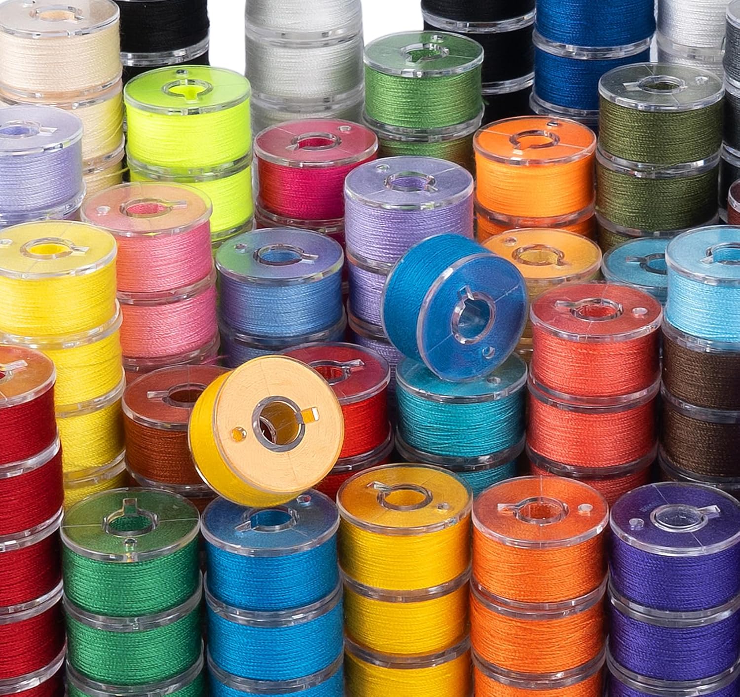210 pcs Sewing Bobbins Set - 36 Colors Polyester Thread