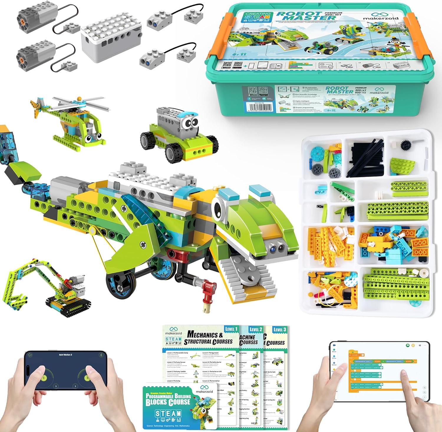 App-Controlled Dino Coding Kit - 200+ Options | Makerzoid