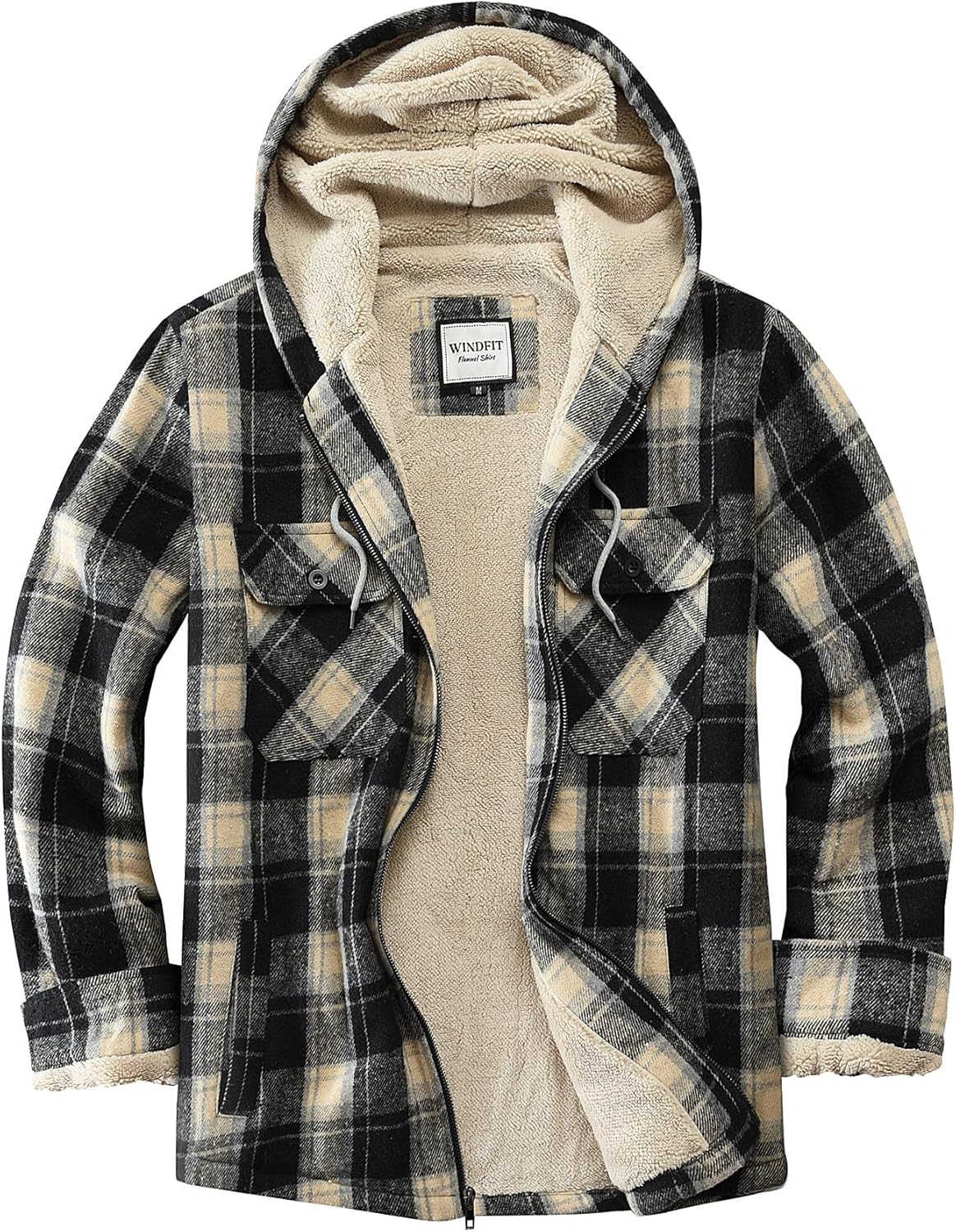 Women's Full Zip Fleece Flannel Jacket for Cozy Comfort