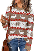 Womens Crewneck Pullover Sweater Side Slit - Cozy Fall Knit