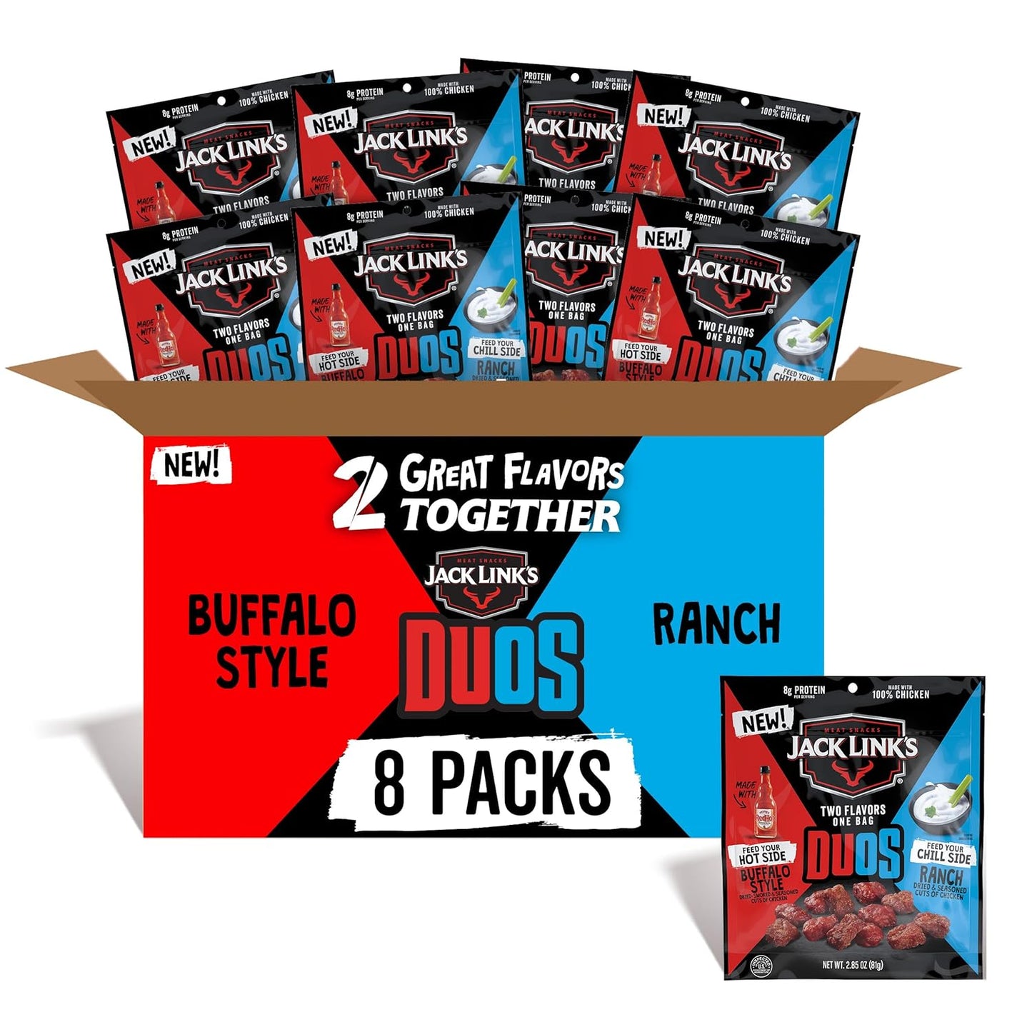 Jack Link's DUOs Buffalo Style and Creamy Ranch Chicken Bites