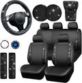 CAR PASS Bling Diamond Car Seat Covers 16 pc Full Set - Sparkly