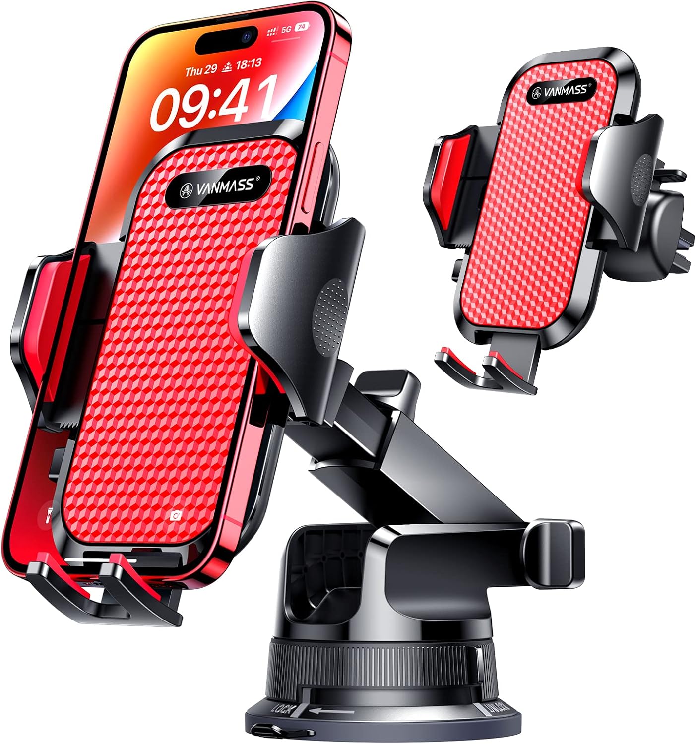 VANMASS Pro Car Phone Mount - Super Suction for Handsfree Driving!