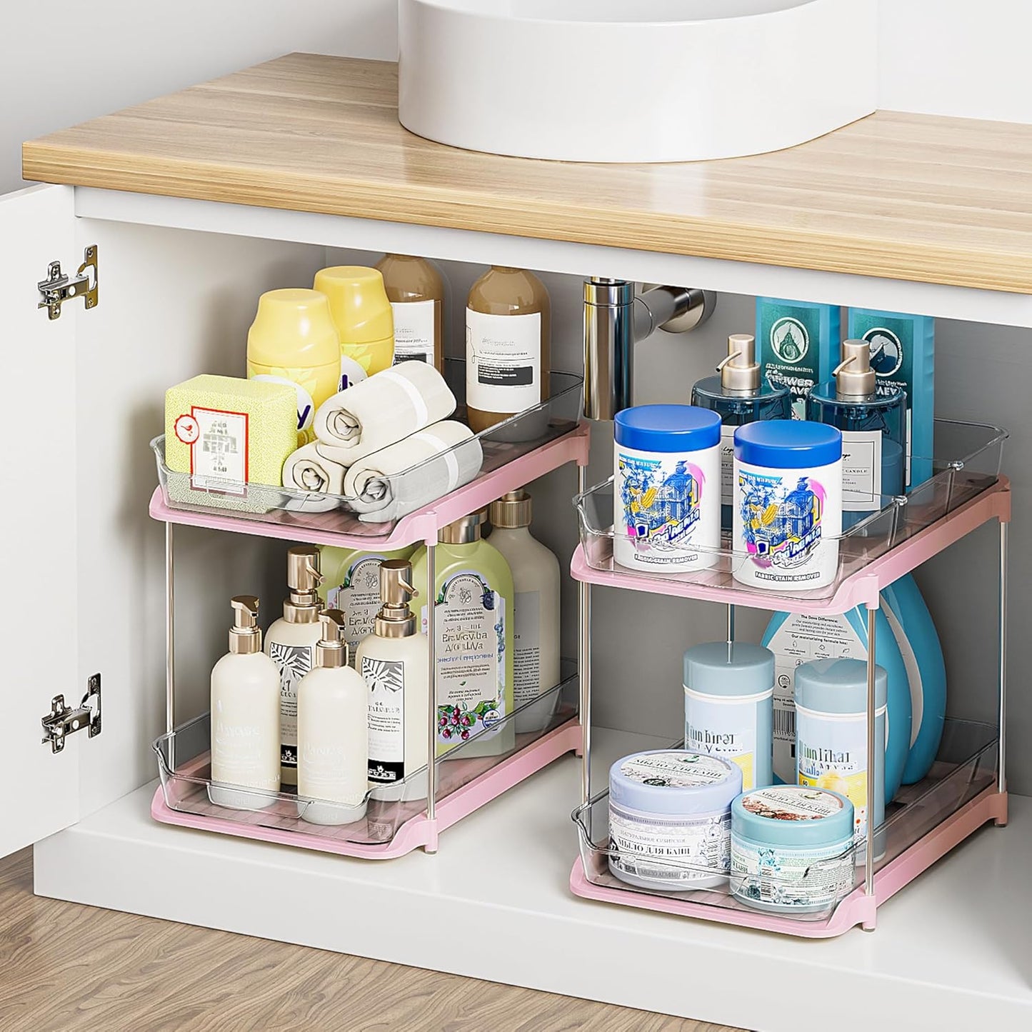 Delamu 2-Tier Multi-Purpose Bathroom Under Sink Organizers