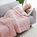 Weighted Blanket Twin 12lbs for Adult (48ft72ft, Pink) - Cozy