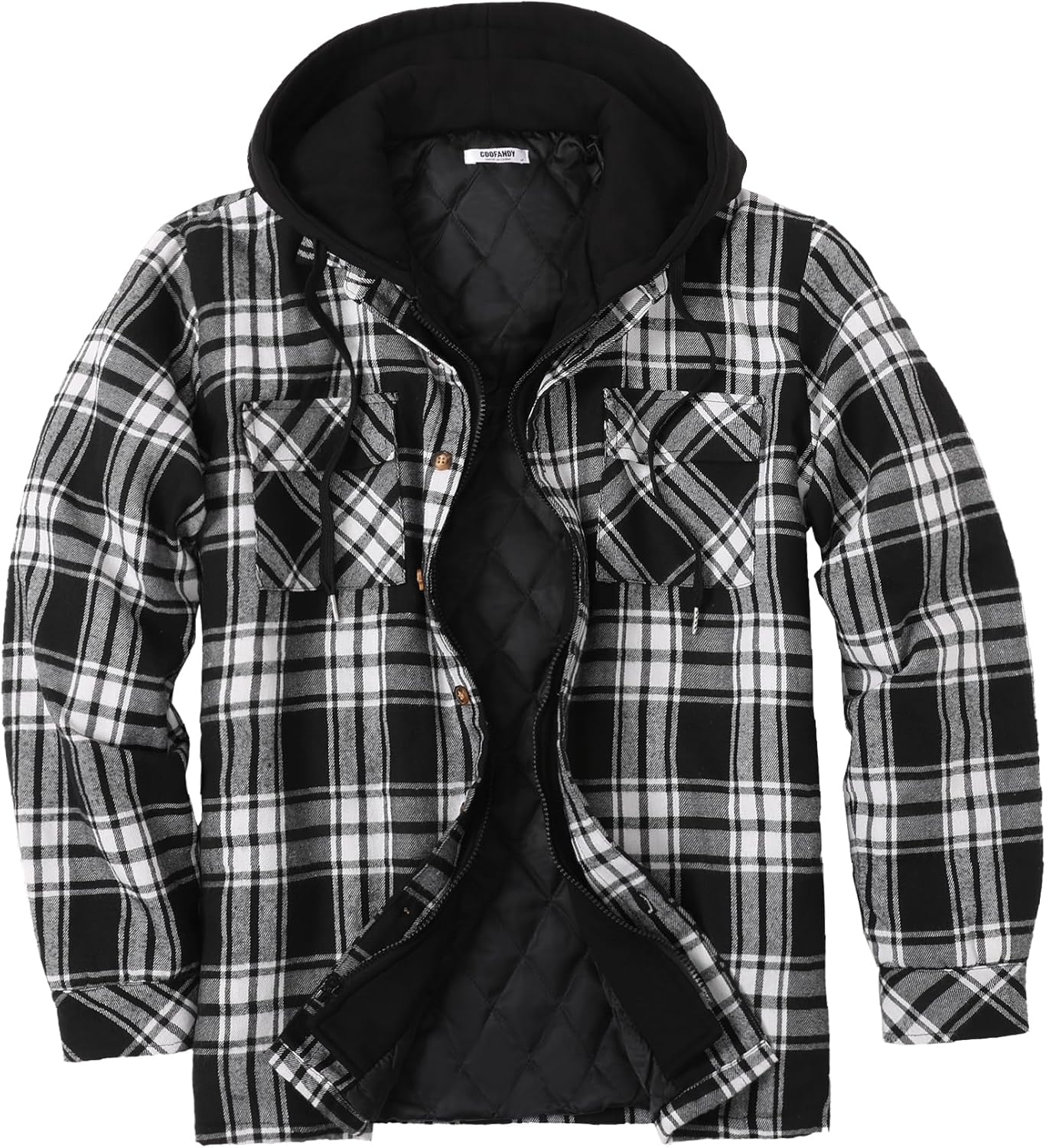 COOFANDY Men's Flannel Shirt Jacket for Warmth and Style