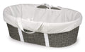 Woven Moses Changing Basket - Portable Newborn Diaper Station