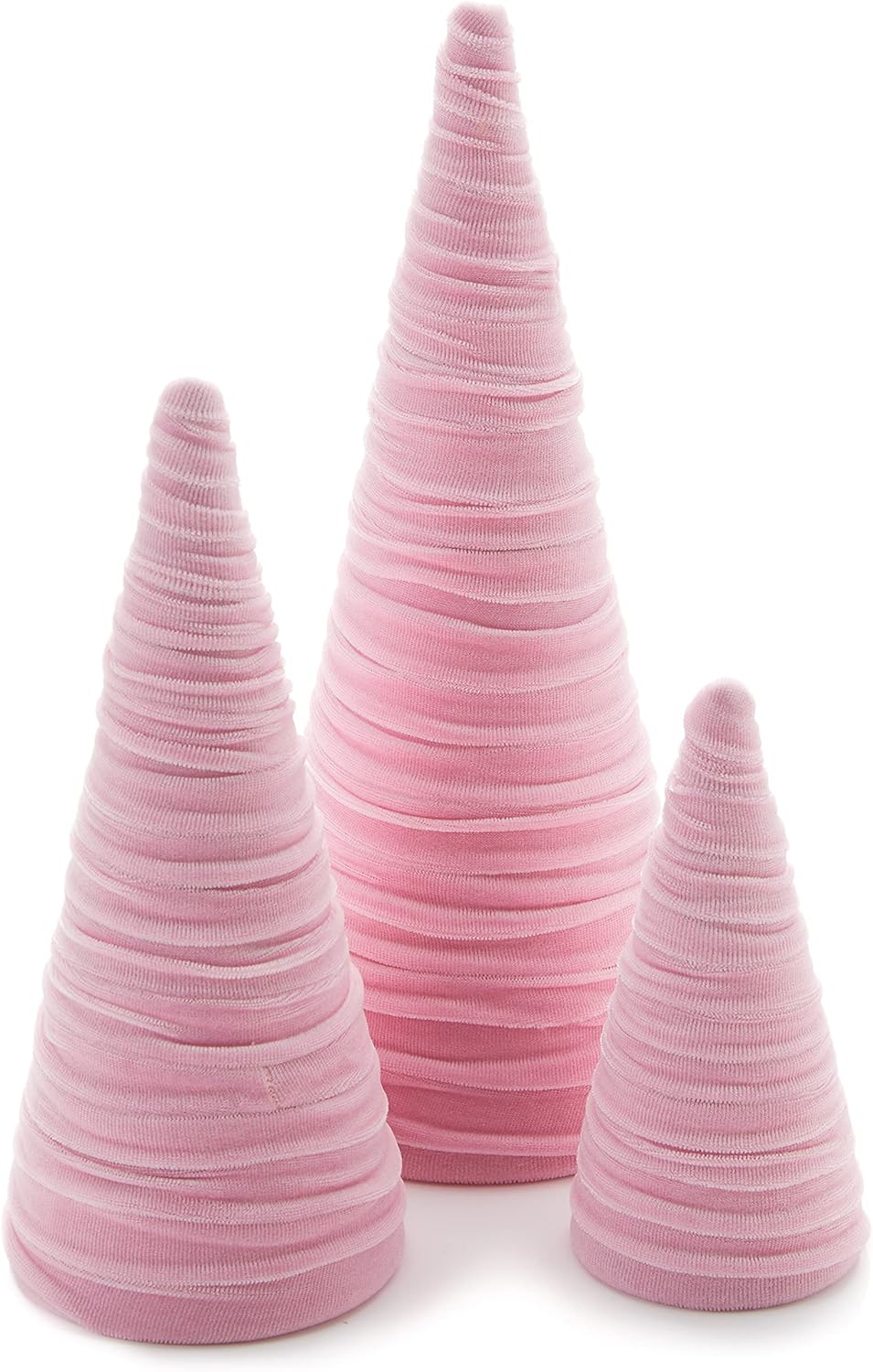Pink Velvet Trees Set of 3 for Coquette Room Decor