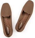 Women's Loafer Flats Square Toe Office Work Shoes - Breathable Knit