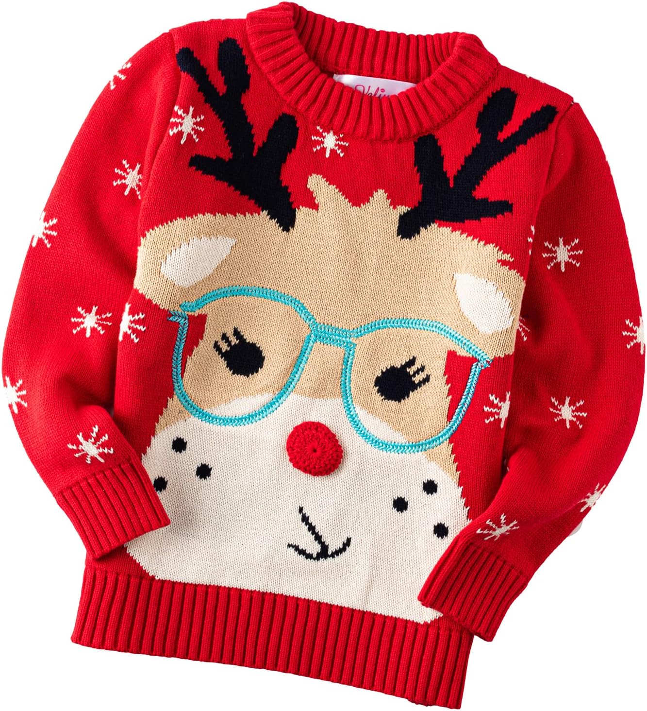 Velius Girl's Long Sleeve Knit Elk Christmas Sweater Tops Review