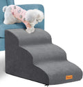 Topmart 3 Tier Foam Dog Steps - Extra Wide, Non-Slip Pet Stairs