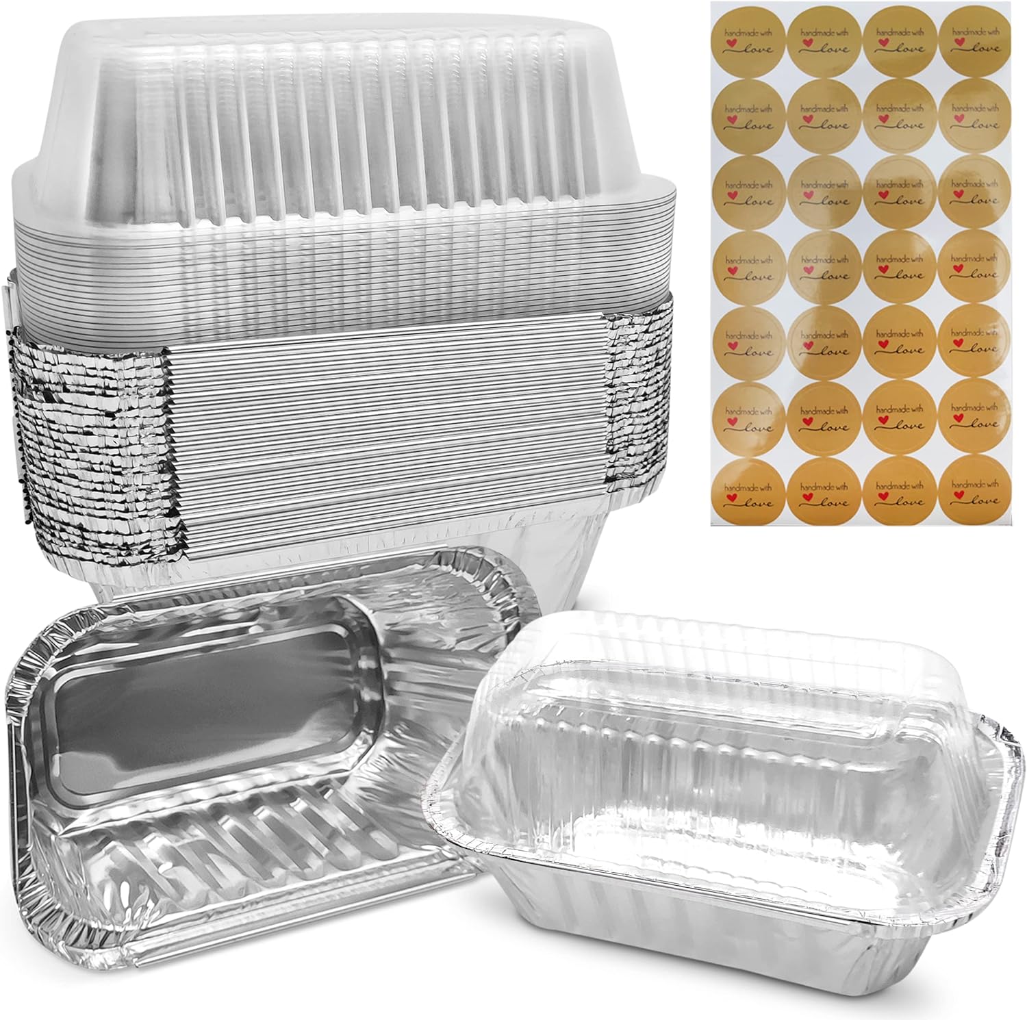 Small Aluminum Pans with High Dome Lids for Baking Bread