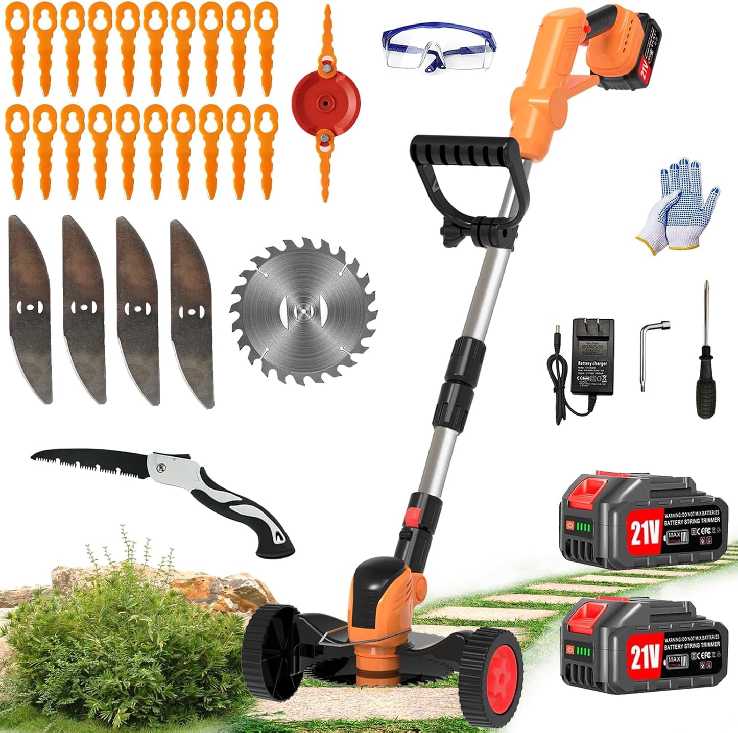 Electric Weed Wacker Cordless Eater for Lawn Care and Trimming