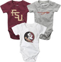 Wes and Willy Baby College Team Cotton Rompers 3 Pack Set