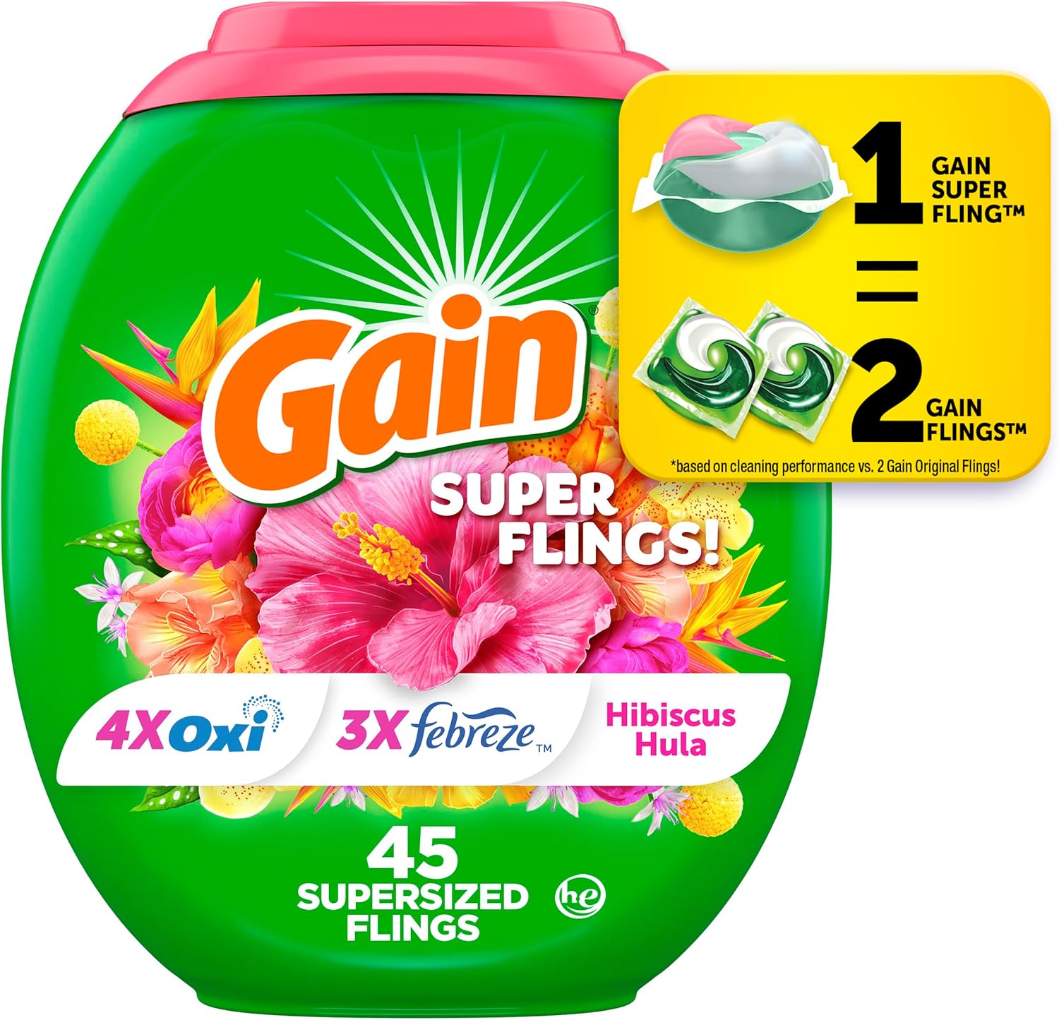 45-Count Gain Hibiscus Hula Fling Pacs