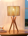 EDISHINE 17.5ft Rattan Table Lamp - Warm Handwoven Bedside Light