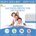 Sleeper Sofa Queen Mattress Protector 60in x 72in x 5in - Waterproof