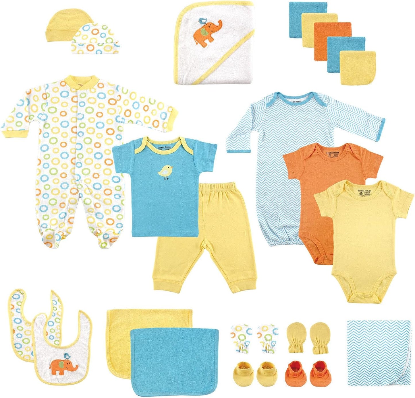 Luvable Friends Unisex Baby Layette Gift Cube for Newborns