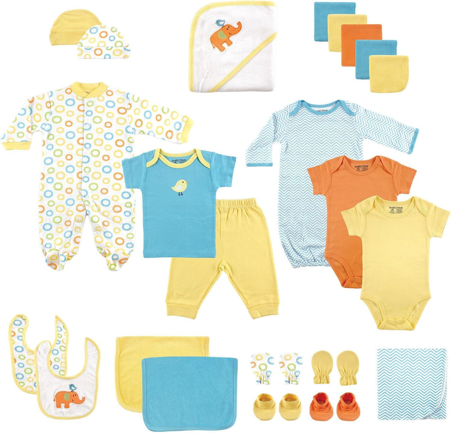 Luvable Friends Unisex Baby Layette Gift Cube for Newborns
