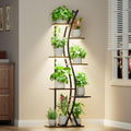62 in Plant Stand with Grow Lights - 7 Tier S-Shape Corner Shelf