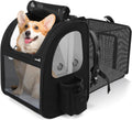 Pecute Pet Carrier Backpack Large Black - Expandable Cat & Small Dog