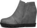 Athlefit Wedge Booties for Women - Comfortable Hidden Wedge Ankle on