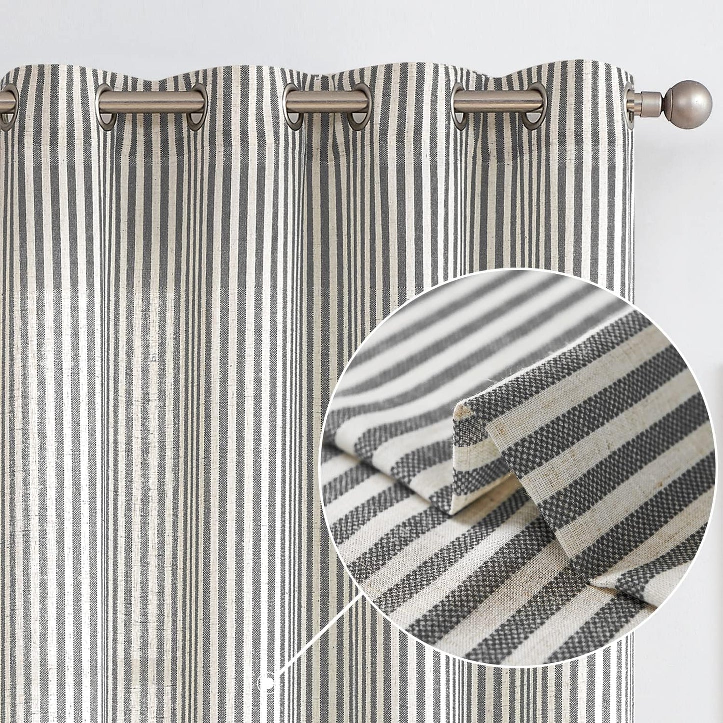 Elegant Striped Curtains for Modern Home Decor - 96 in Long