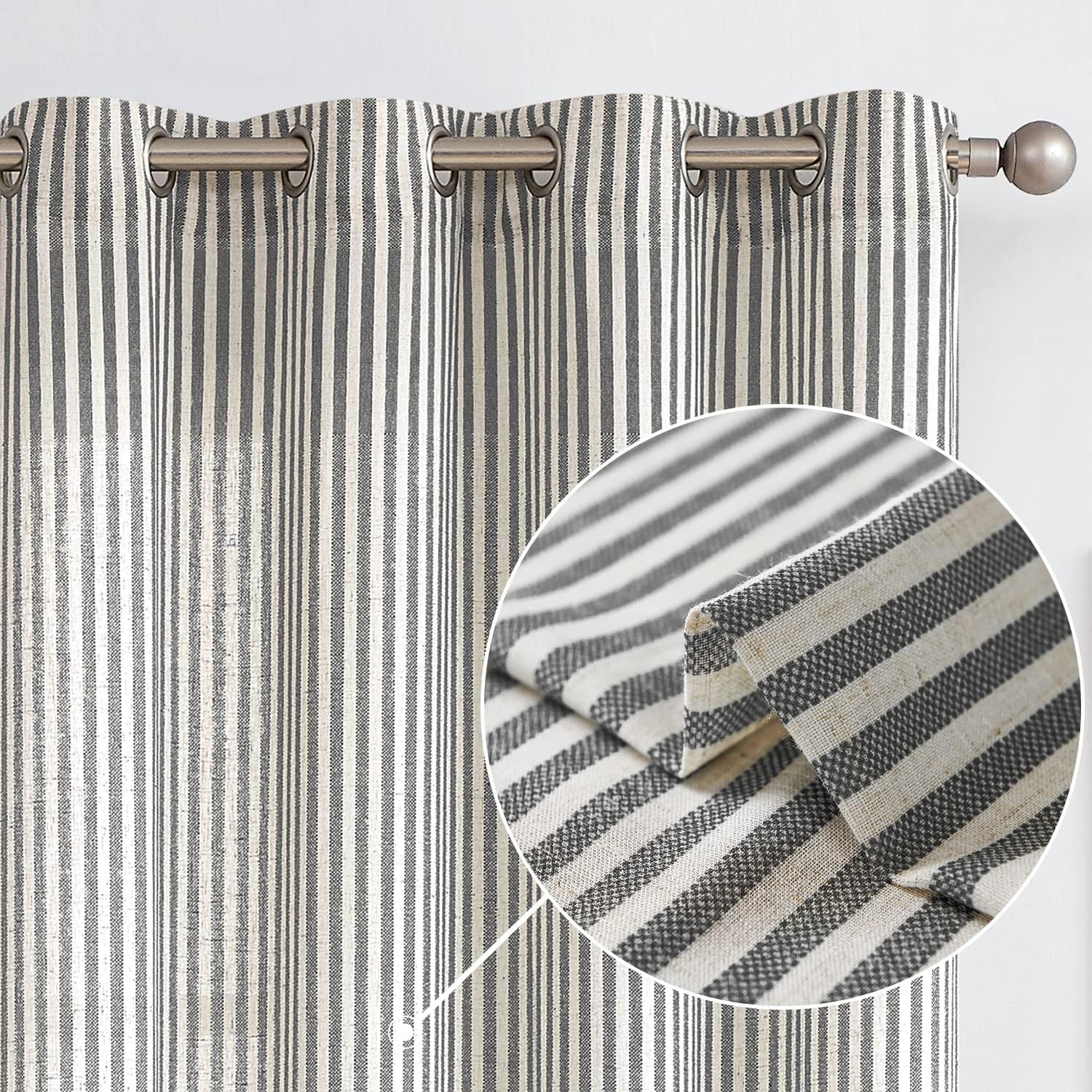 Elegant Striped Curtains for Modern Home Decor - 96 in Long