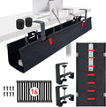 under desk cable management 36in cord organizer - no scratch clamp
