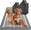 MIZOK Black Charcoal Dog Pee Pads Extra Large 28 x 44 25 Count - Odor