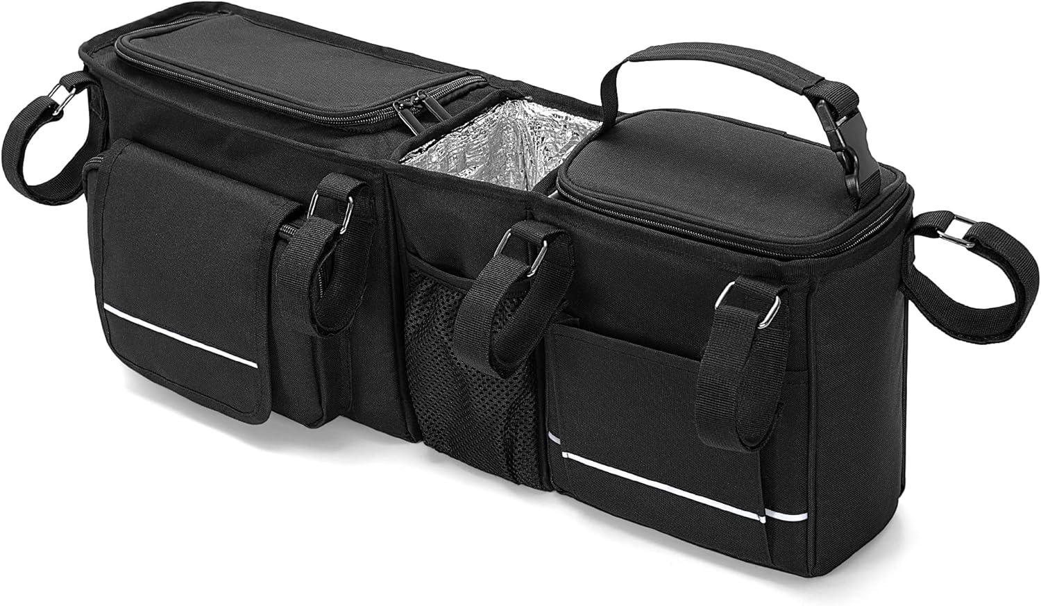 Double Stroller Organizer with Cooler for BOB Duallie & Baby Jogger