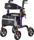 Walkers for Seniors Rollator with Seat - Heavy Duty, 350 lb Capacity