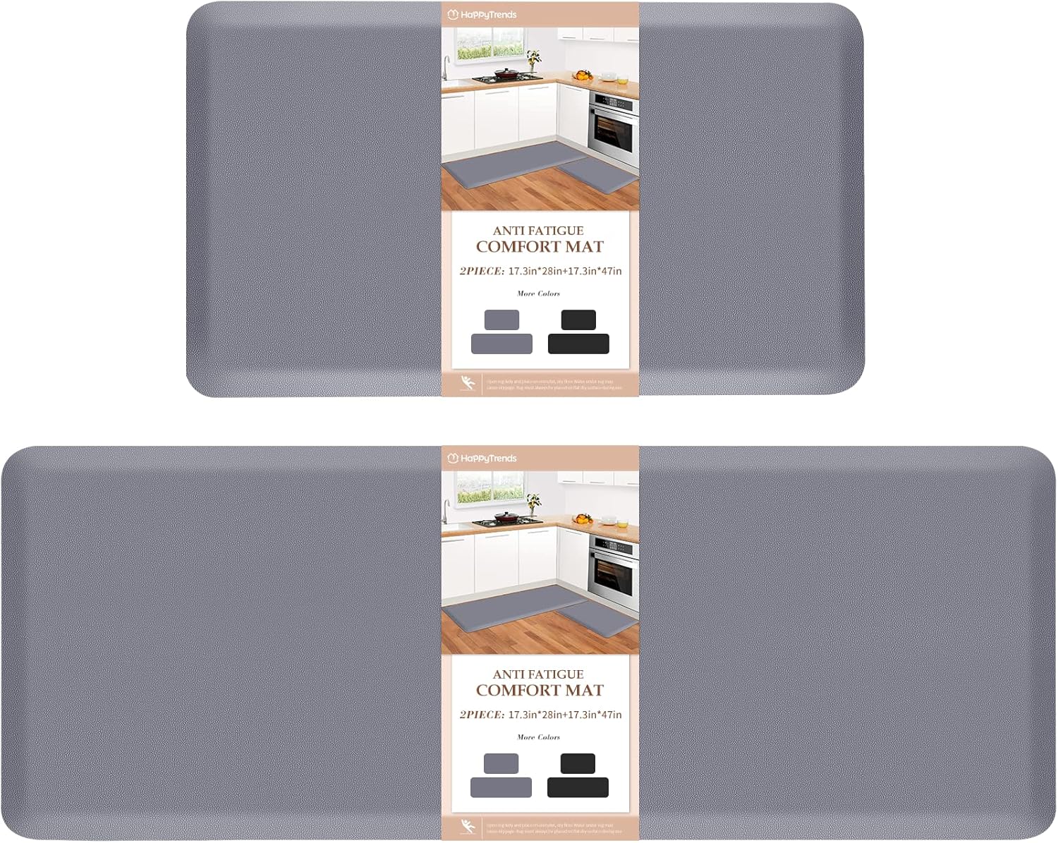 Cushioned Anti-Fatigue Kitchen Mat Set for Comfort and Style