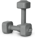 Neoprene Dumbbell Pair 5-20 lb Options - Anti-Roll Square Weights