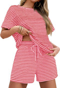 Tankaneo Womens Pajama Sets Striped 2 Piece Lounge Set (Style Y516)