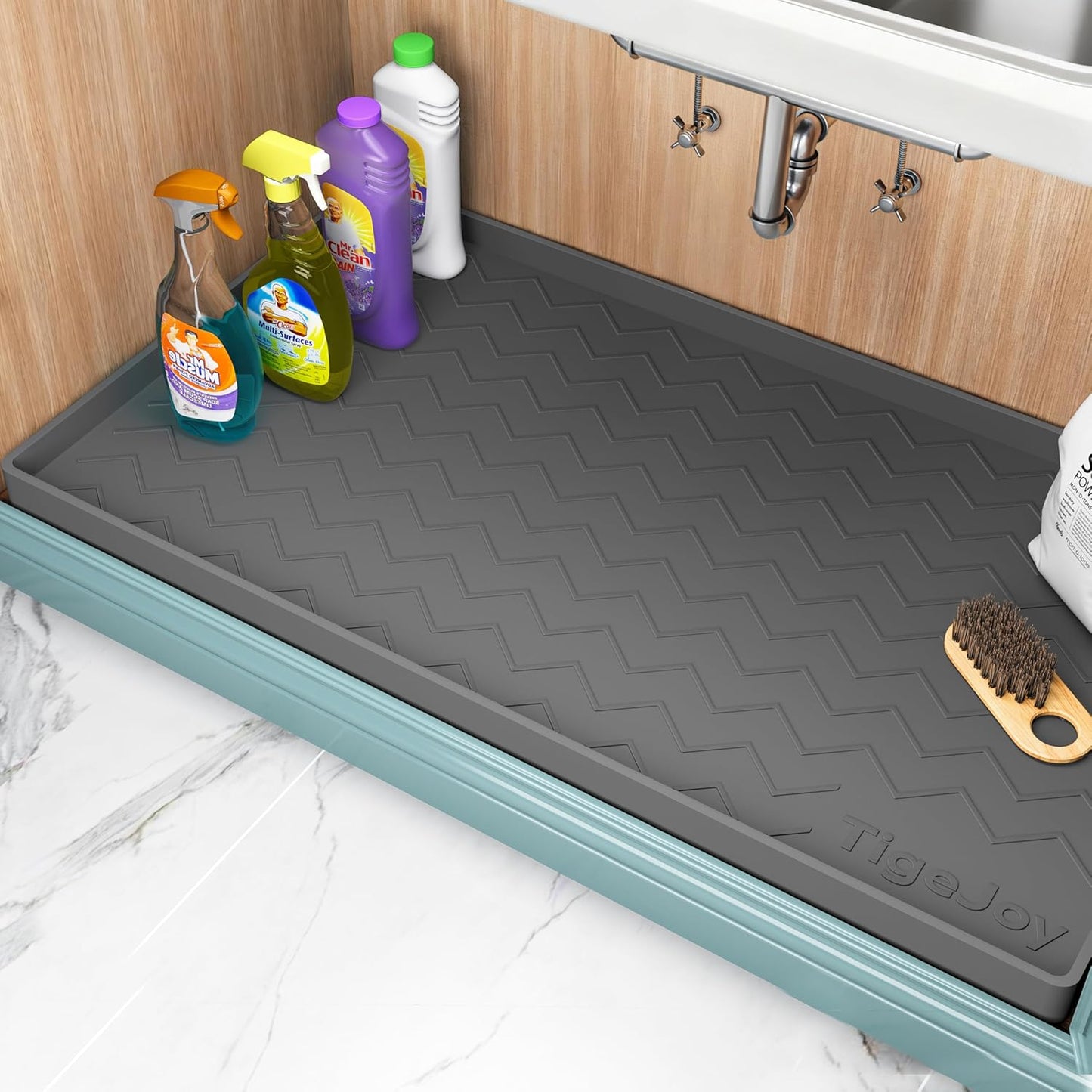 TigeJoy Under Sink Mat - Premium Waterproof Kitchen Protector