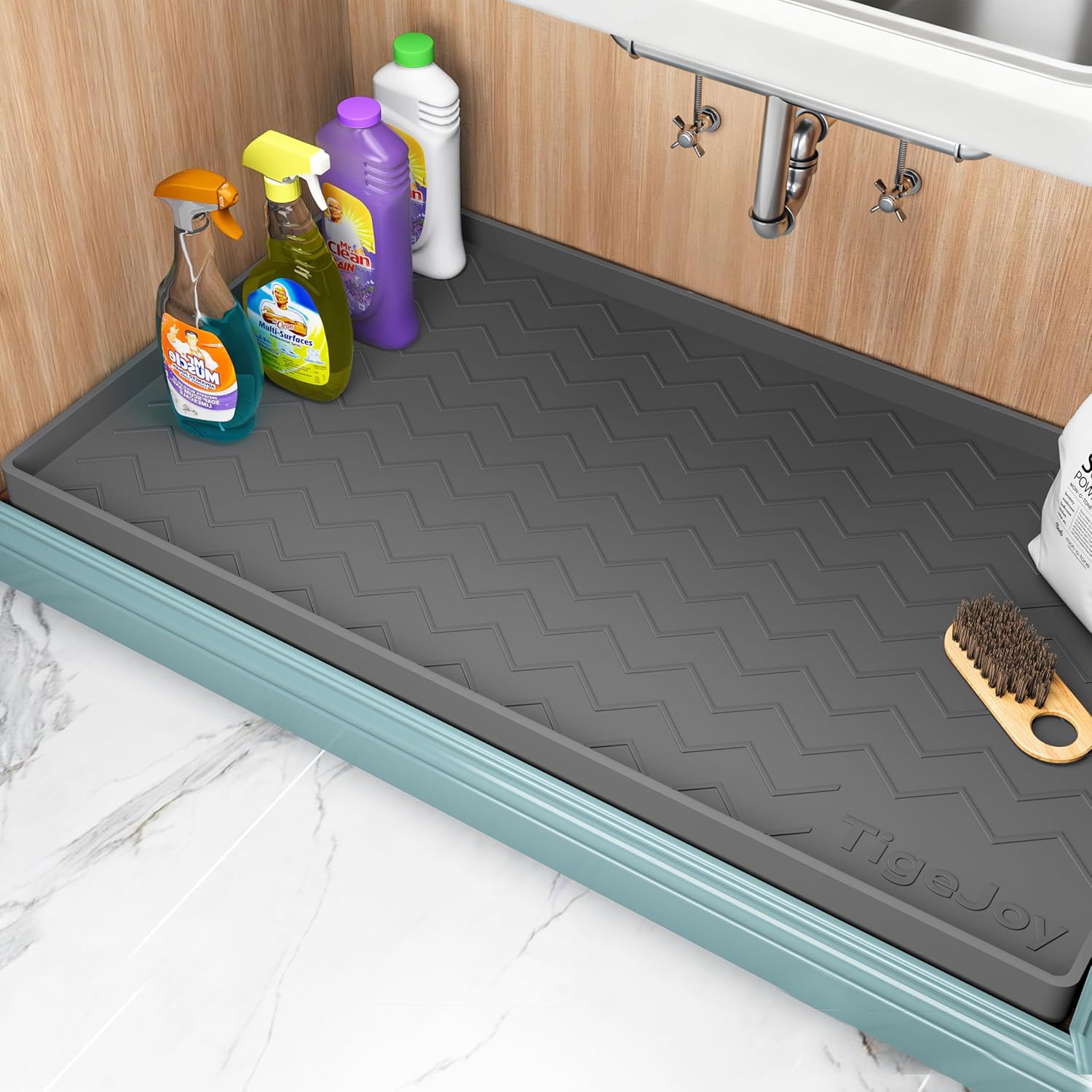 TigeJoy Under Sink Mat - Premium Waterproof Kitchen Protector